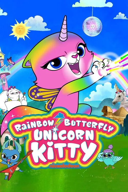 Gökkuşağı Kelebek Unicorn Kedicik